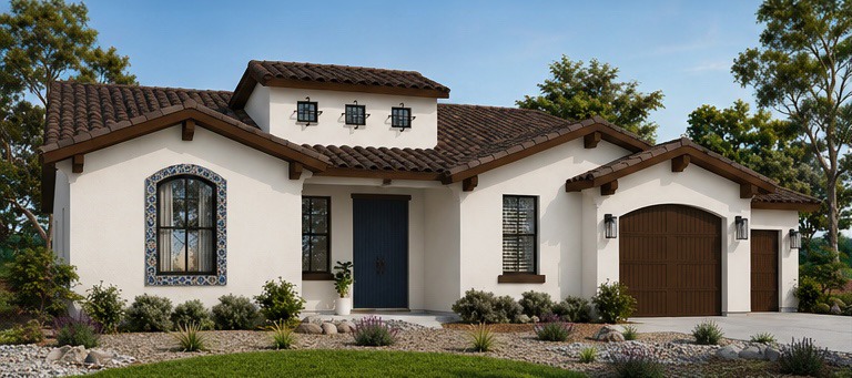 Exterior elevation rendering for Lot 0011 at Vista Montaire
