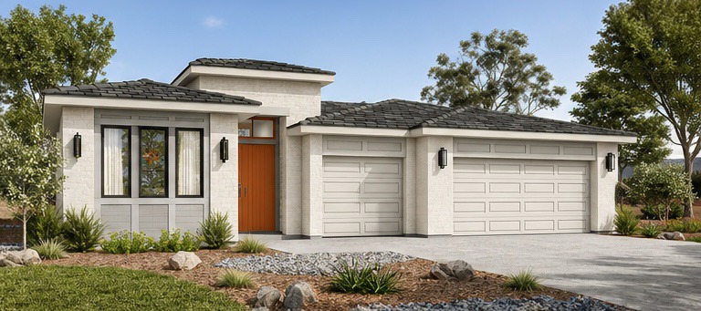 Exterior elevation rendering for Lot 0005 at Vista Montaire