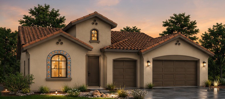 Exterior elevation rendering for Lot 0003 at Vista Montaire