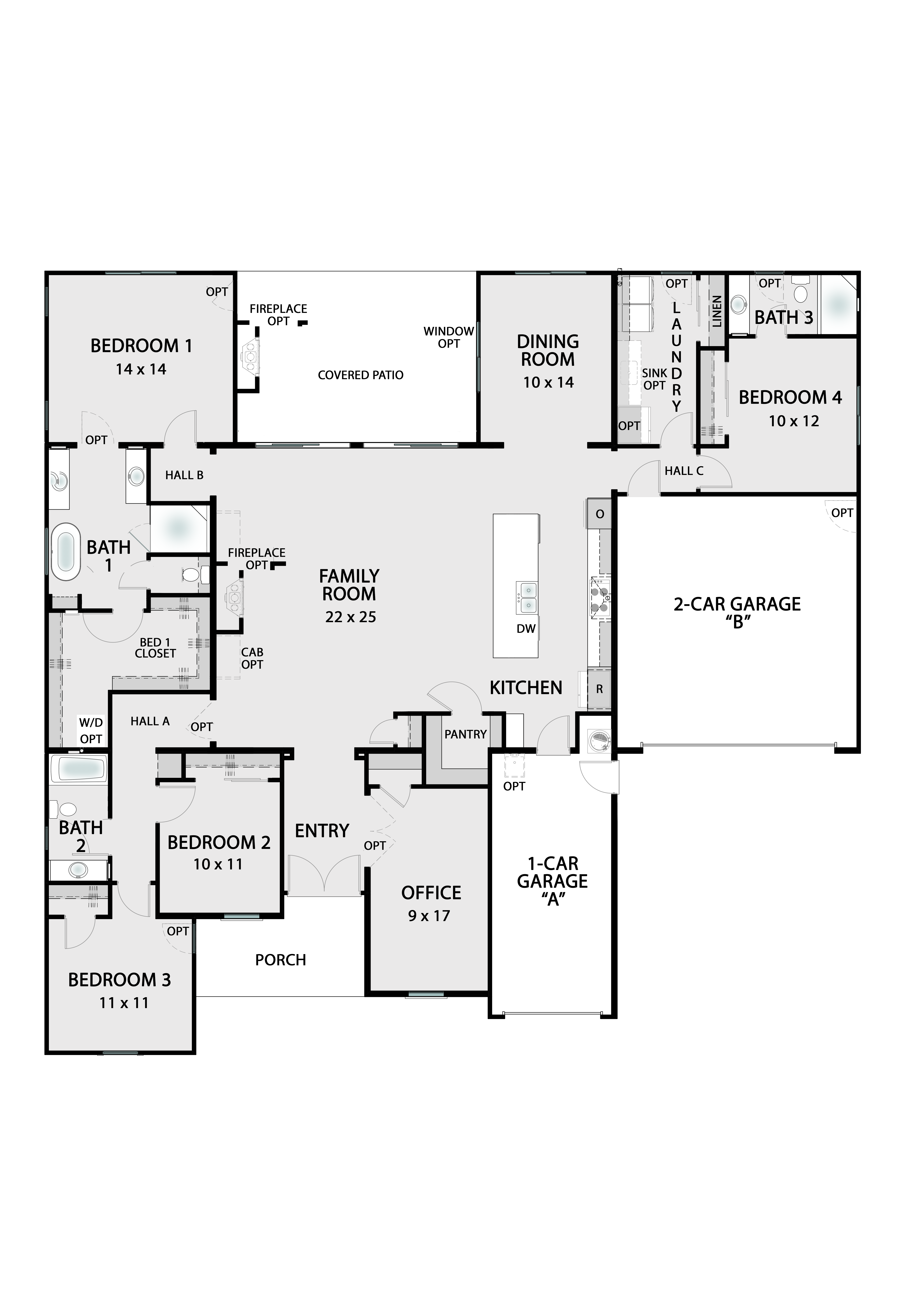 Floor plan for The Heirloom showing layout