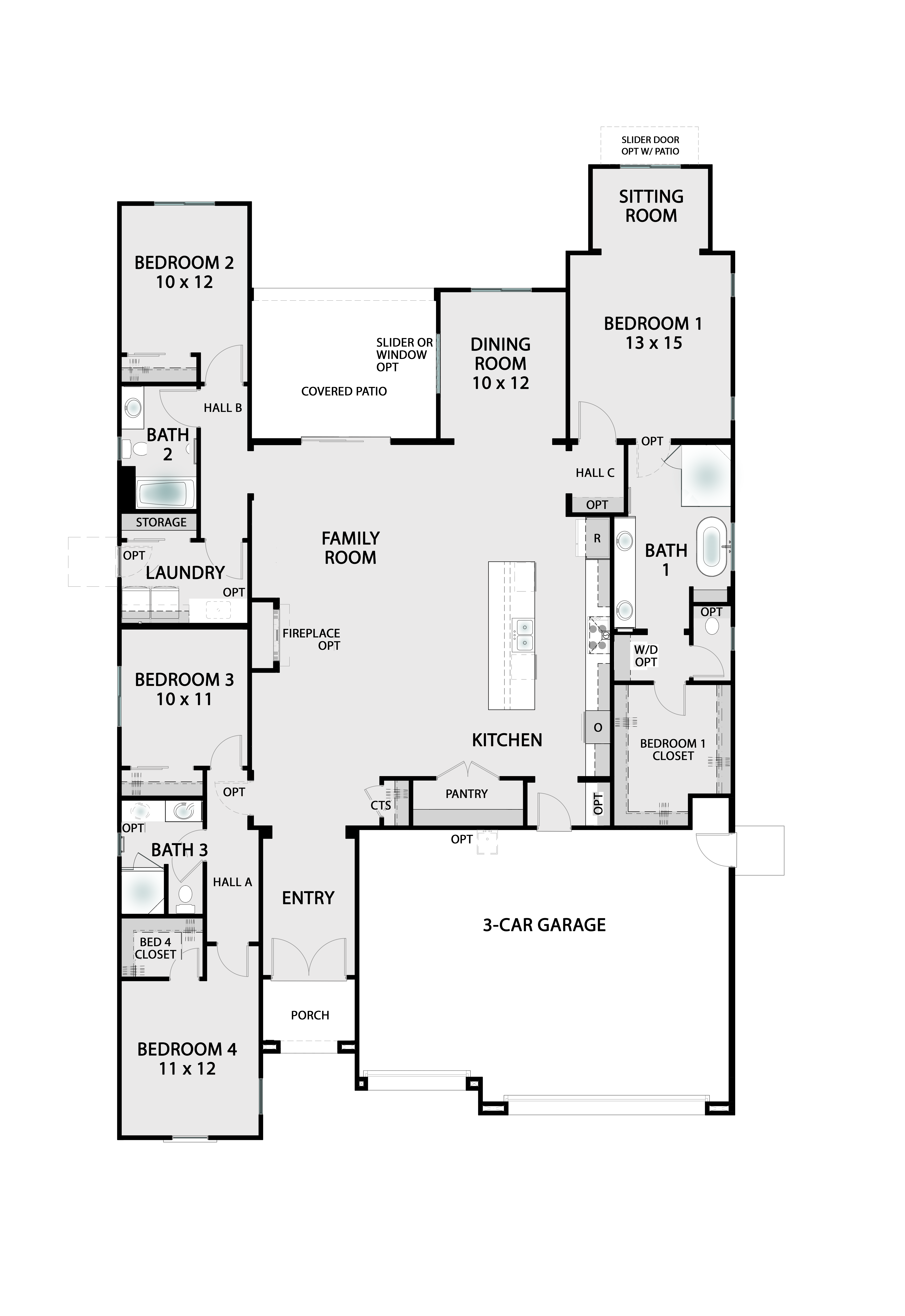 Floor plan for The Shasta showing layout